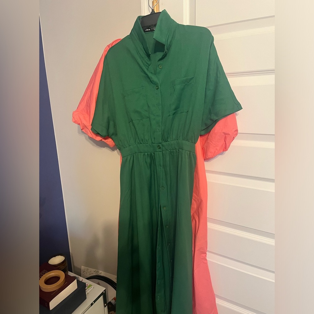 SHEIN green dress